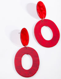 Red Acrylic Oval cut - link has visual effect only