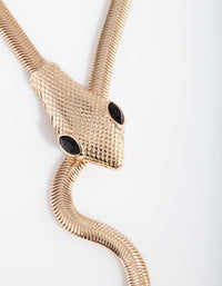 Gold Snake Wrap Necklace - link has visual effect only