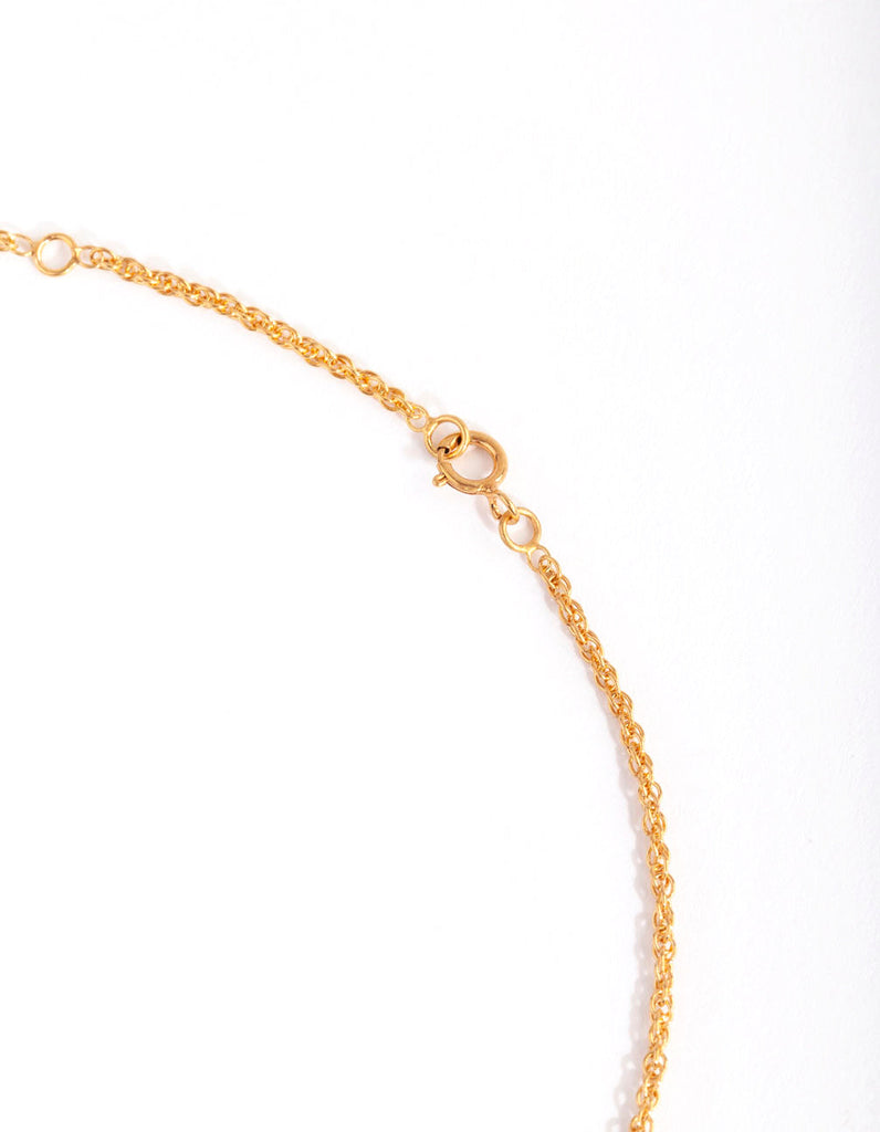 Gold Plated Sterling Silver Twist Chain Necklace