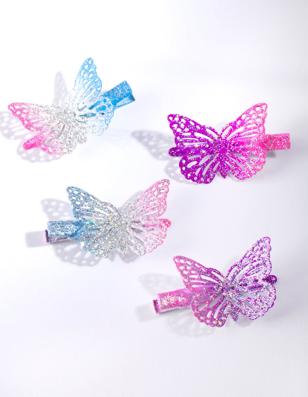 Kids Rainbow Butterfly Clip Pack