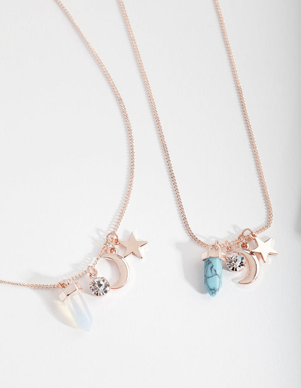 Rose Gold Celestial Necklace Pack