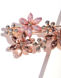 Rose Gold Crystal Flower Multi Clip - link has visual effect only
