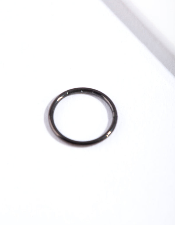 Black Thin 8mm Clicker Earring | Jewelery | Necklaces | Rings | Lovisa | 