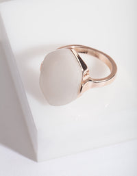 Rose Gold Natural Stone Ring - link has visual effect only