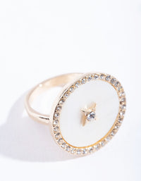 Rose Gold Shell Bling Ring - link has visual effect only