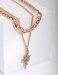 Gold Chain Layer Snake Necklace - link has visual effect only