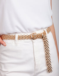 Gold Woven Chain Belt - link has visual effect only