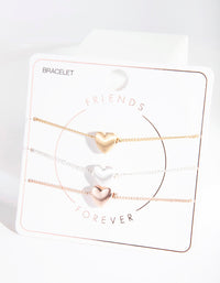 Mixed Metal Mini Hearts Bracelet - link has visual effect only