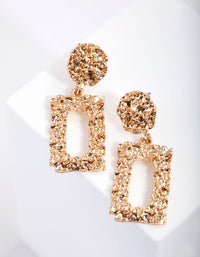 Mini Textured Rectangular Earrings - link has visual effect only