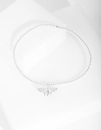 Sterling Silver 3D Bee Stretch Bracelet - link has visual effect only