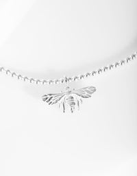 Sterling Silver 3D Bee Stretch Bracelet - link has visual effect only