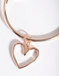 Rose Gold Cut Out Heart Hoop Earrings - link has visual effect only