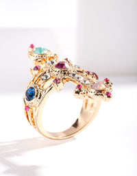 Gold Dolce Vita Cross Ring - link has visual effect only
