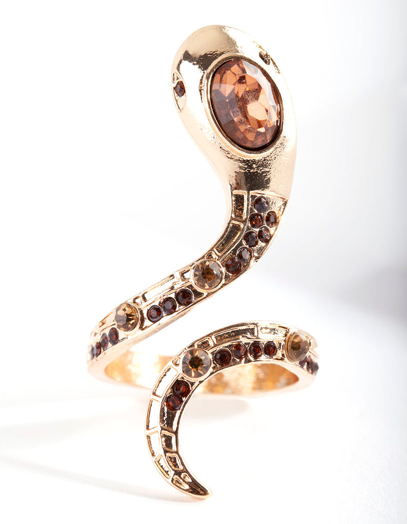 Jewelled Snake Ring