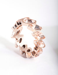Rose Gold Navette Stone Ring - link has visual effect only