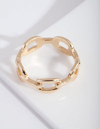 Gold Fine Chain Ring - link has visual effect only