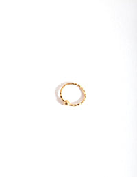 Gold Plated Sterling Silver Diacut Ball Nose Ring - link has visual effect only