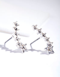 Silver Shooting Star Crawler Earrings - link has visual effect only