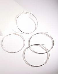 Silver 60MM Hoop Earring Pack - link has visual effect only