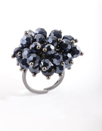 Navy Gem Cluster Ring - link has visual effect only