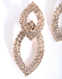 Gold Cupchain Double Leaf Earrings - link has visual effect only