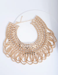 Gold Geometric Drape Collar Necklace - link has visual effect only