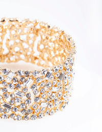 Gold Embellished Stone Stretch Bracelet - link has visual effect only