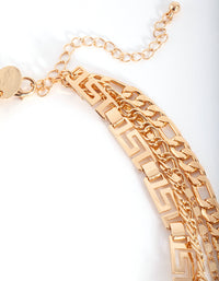 Gold Layered Geometric Chain Choker - link has visual effect only
