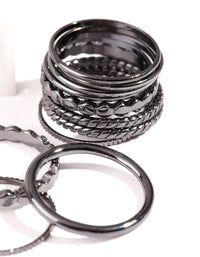 Gunmetal Fine Band Ring 16-Pack - link has visual effect only