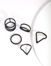 Black Zig Zag Ring 5-Pack - link has visual effect only