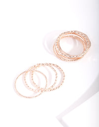 Rose Gold Diacut Band Ring 8 Pack - link has visual effect only