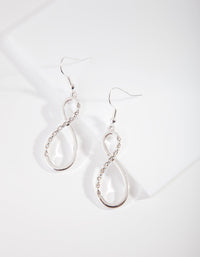 Silver Diamante Infinity Drop Earrings - link has visual effect only