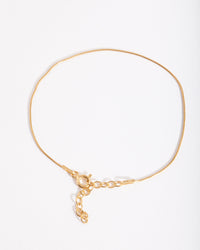 Gold Plated Sterling Silver Snake Chain Bracelet - link has visual effect only