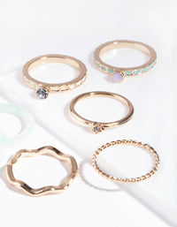 Pastel Gold Acrylic Marble Ring 8-Pack - link has visual effect only