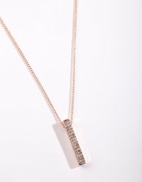 Rose Gold Geo Rectangle Necklace - link has visual effect only