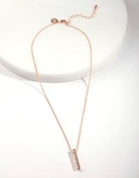 Rose Gold Geo Rectangle Necklace - link has visual effect only