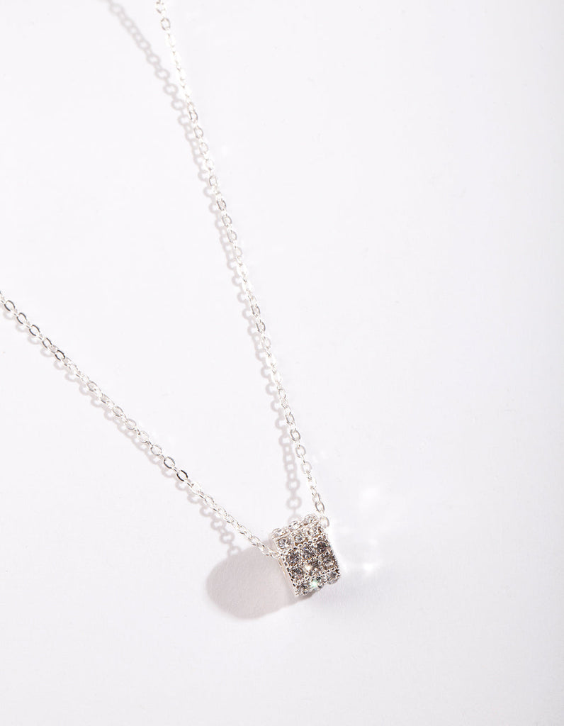 Silver Diamante Ring Necklace