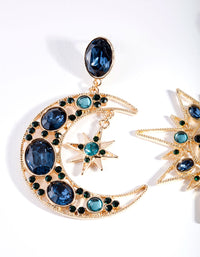 Green Statement Celestial Earrings - link has visual effect only