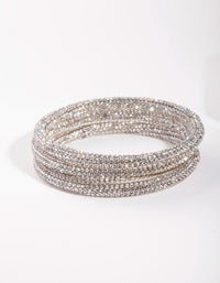 Silver Statement Diamante Bracelet Pack - link has visual effect only