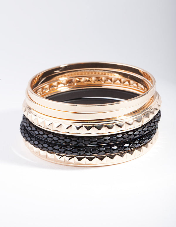 Black Gold Texture Bracelet 6-Pack