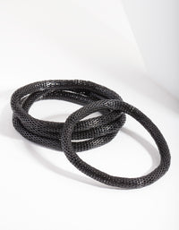 Black Stretch Mesh Bracelet 4-Pack - link has visual effect only