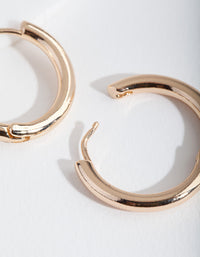 Gold Polished Hoop Earrings - link has visual effect only