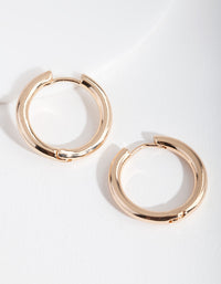 Gold Polished Hoop Earrings - link has visual effect only