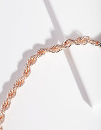 Rose Gold Rope Chain Anklet - link has visual effect only