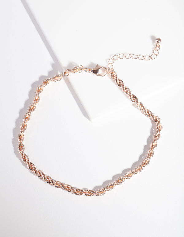Rose Gold Rope Chain Anklet