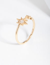 Gold Plated Sterling Silver Open Starburst Ring - link has visual effect only