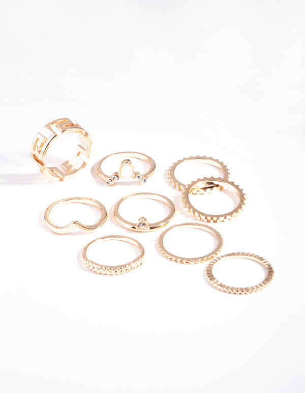 Gold Key Cut-Out Ring Pack