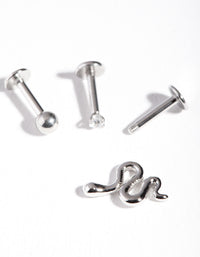 Surgical Steel Snake Flat Back Earring Pack - link has visual effect only