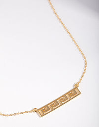 Gold Plated Sterling Silver Geometric Bar Necklace - link has visual effect only