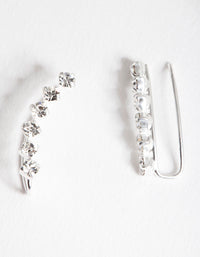 Sterling Silver Cubic Zirconia Crawler Earrings - link has visual effect only